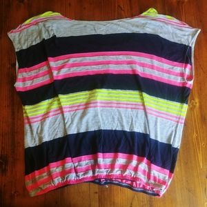 Lane Bryant Sleeveless 80s Neon Shirt